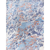 Overdyed One-of-a-Kind Rectangle 9'2" X 12'3" Hand Knotted Area Rug