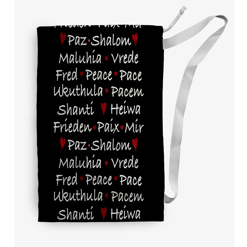 Fabric Laundry Bag with Handles, Medium (36" H x 28" W), Black