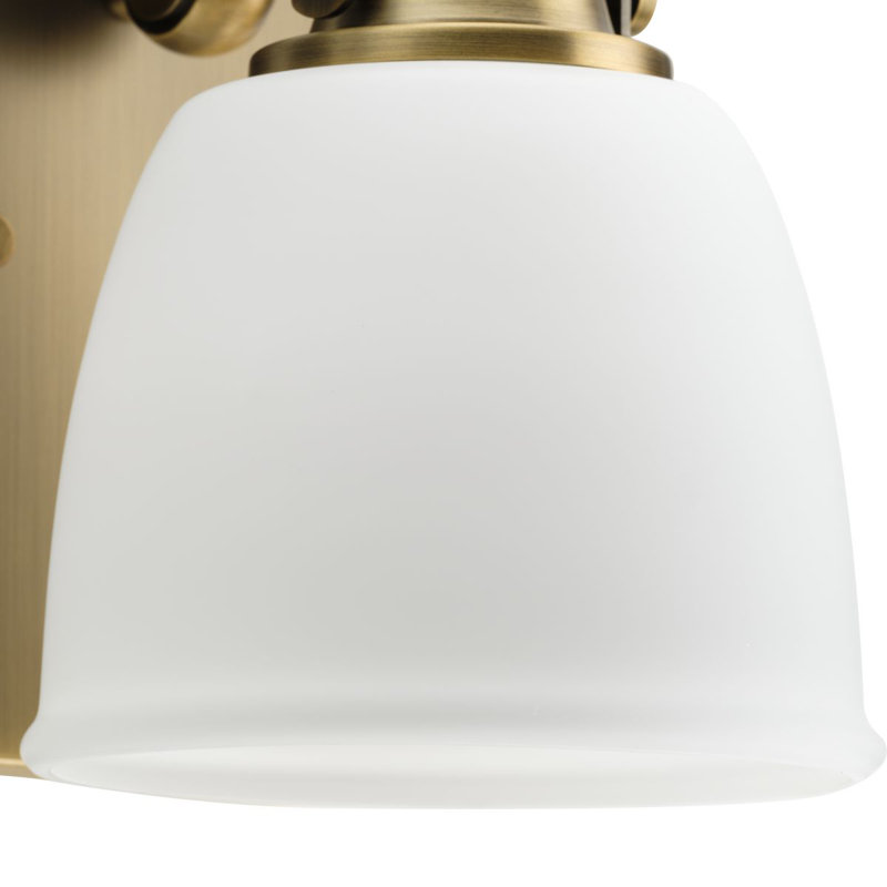 Éclairage pour meuble-lavabo à intensité variable à 1 lumière Leventhal, Laiton rétro