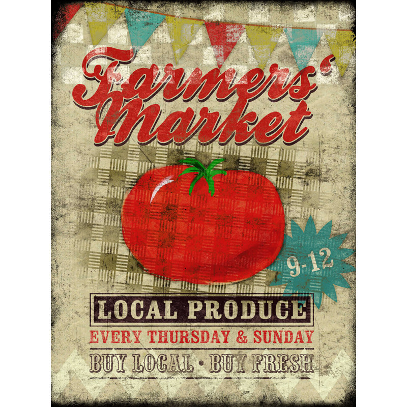 Farmers Market - Impression sur toile tendue, L 36 po x H 48 po