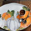 Grand plateau de citrouilles ovale avec citrouilles assorties