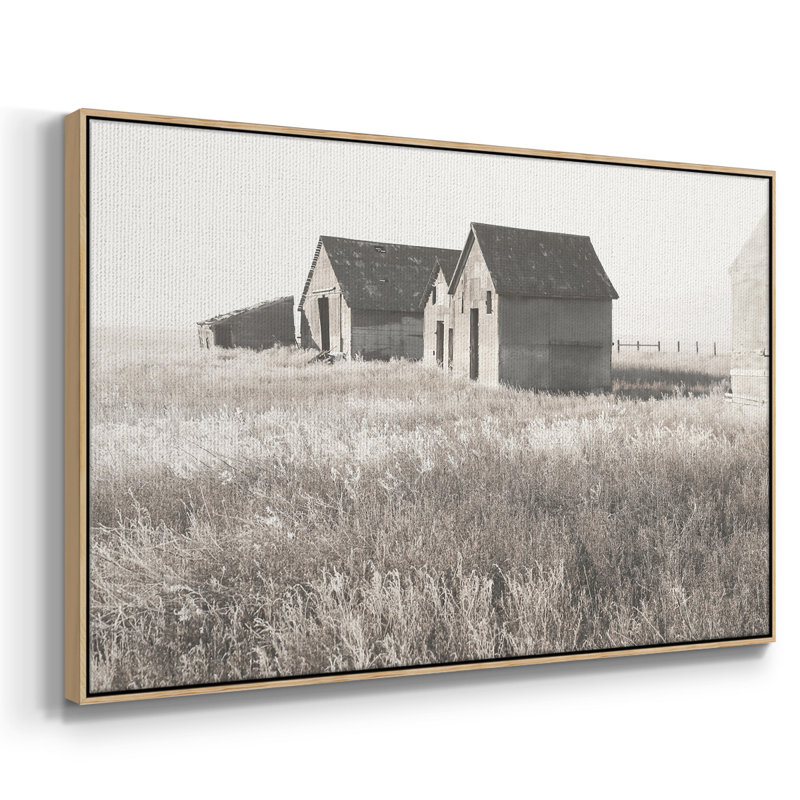 Neutre grange, reproduction sur toile, H 27 po x l 41 po x P 2 po, Bois naturel