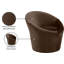 Fauteuil d'appoint en velours Tristan-888359877