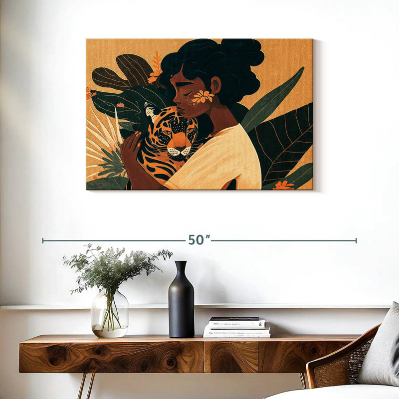 Bohemian Tiger Love, 24" H x 36" W