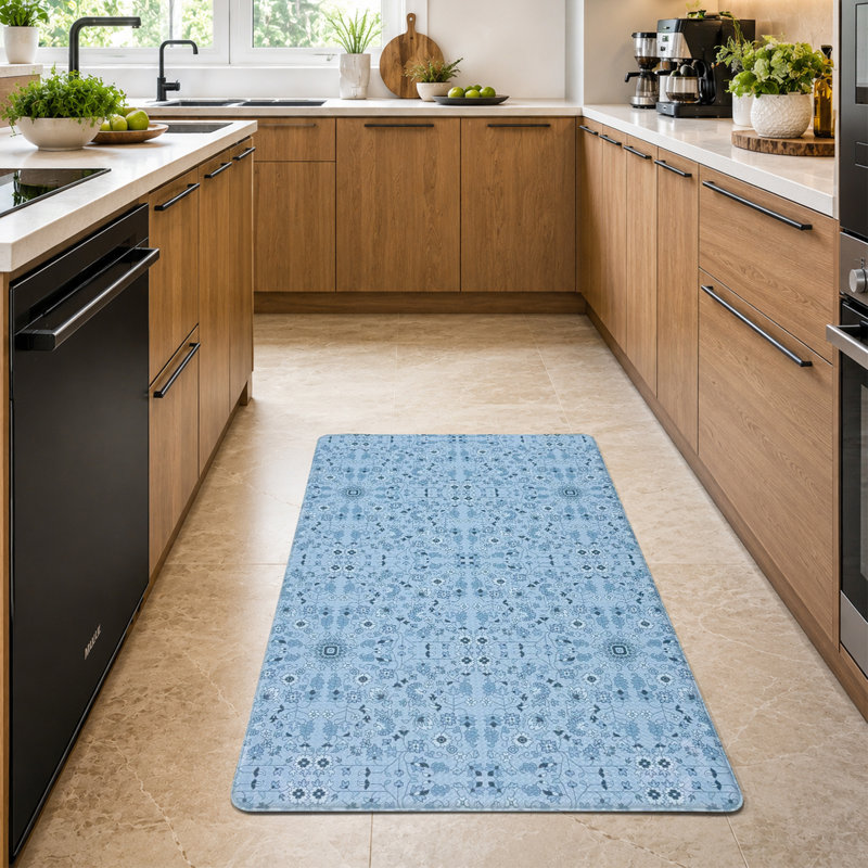 Polanya  Floor Mats Blue Kitchen Mat