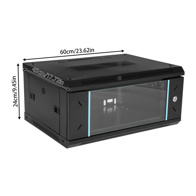Wall Mount Network Server Cabinet Network Rack, 9.45" H x 23.62" W x 17.72" D