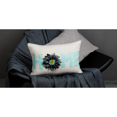 Housse de coussin décoratif fait à la main à motif floral 3D