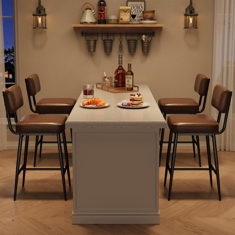 Counter Stool with Metal Frame