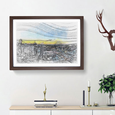Above New Orleans in Louisiana in Abstract - Framed Print