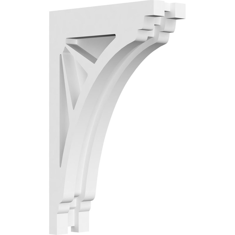 1 corbeau en PVC de qualité architecturale Stanford de l 1 7/8 po x P 5 1/2 po x H 9 po, H 9 po x l 5,5 po x P 1,875 po
