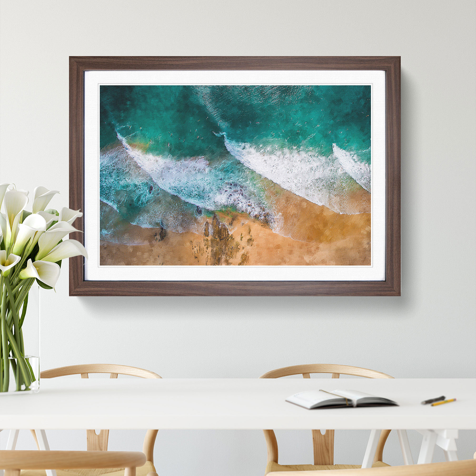 Snapper Rocks In Drawing East Urban Home Snapper Rocks Beach in Australia - Picture Frame ...