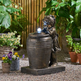 Esperanza Weather Resistant Floor Fountain with Light
