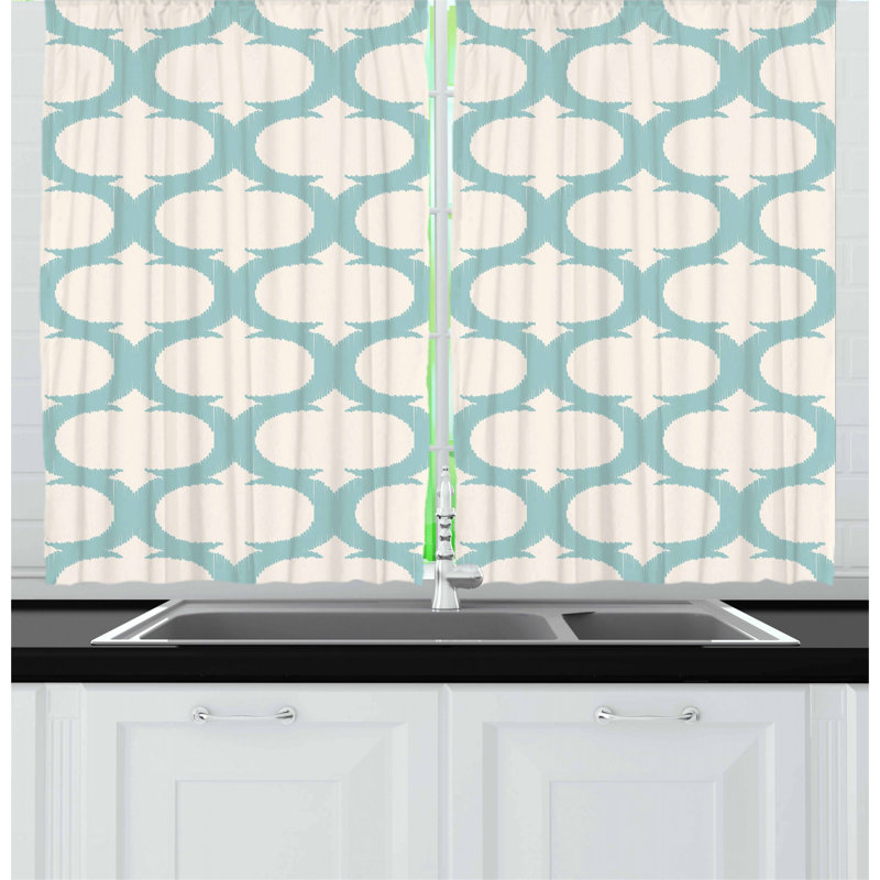Geometric Tailored Kitchen Curtain