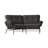 Terrace 82.5'' Wide Iron Loveseat with Cushions-26148292-26148286