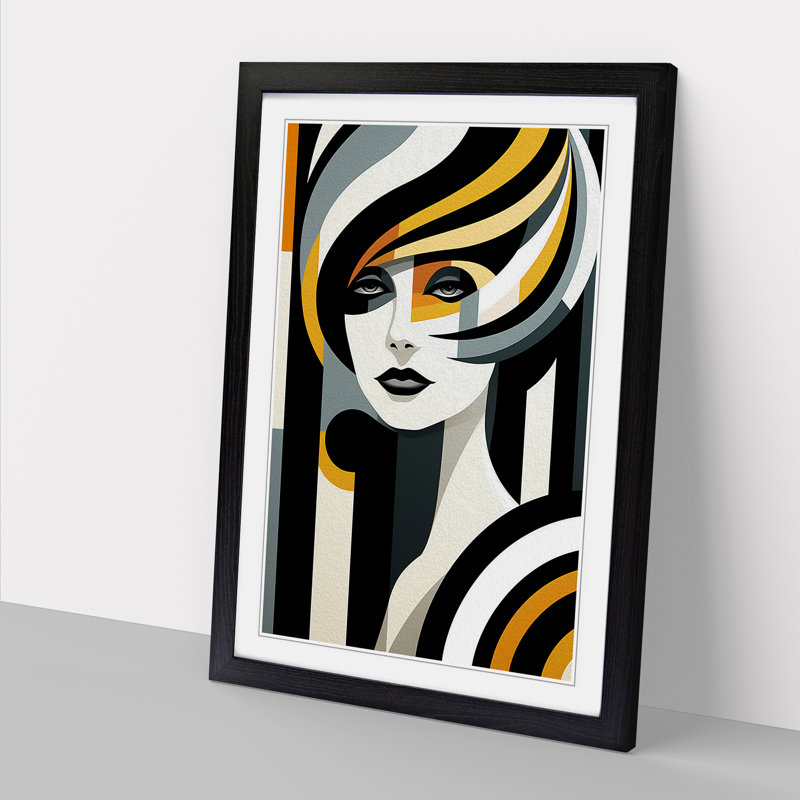 Single Picture Frame Print on Wood, 46cm H x 34cm W, Black Framed