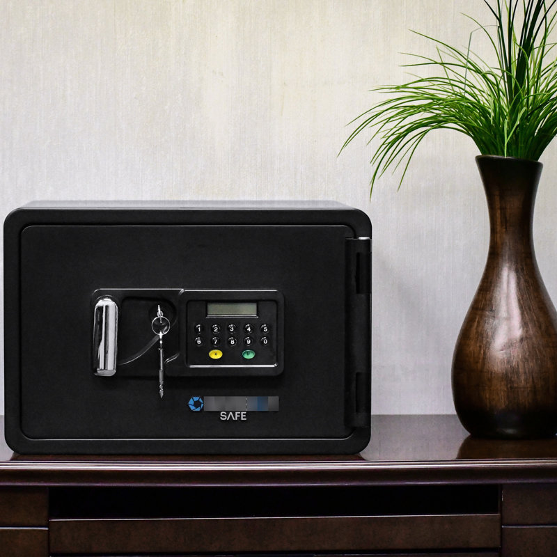 Safe With Sufficient Space 0.54 Cubic Ft - Keep Valuables Protected Keypad Locking Spacious Asset Box Security Lock And Solid Build