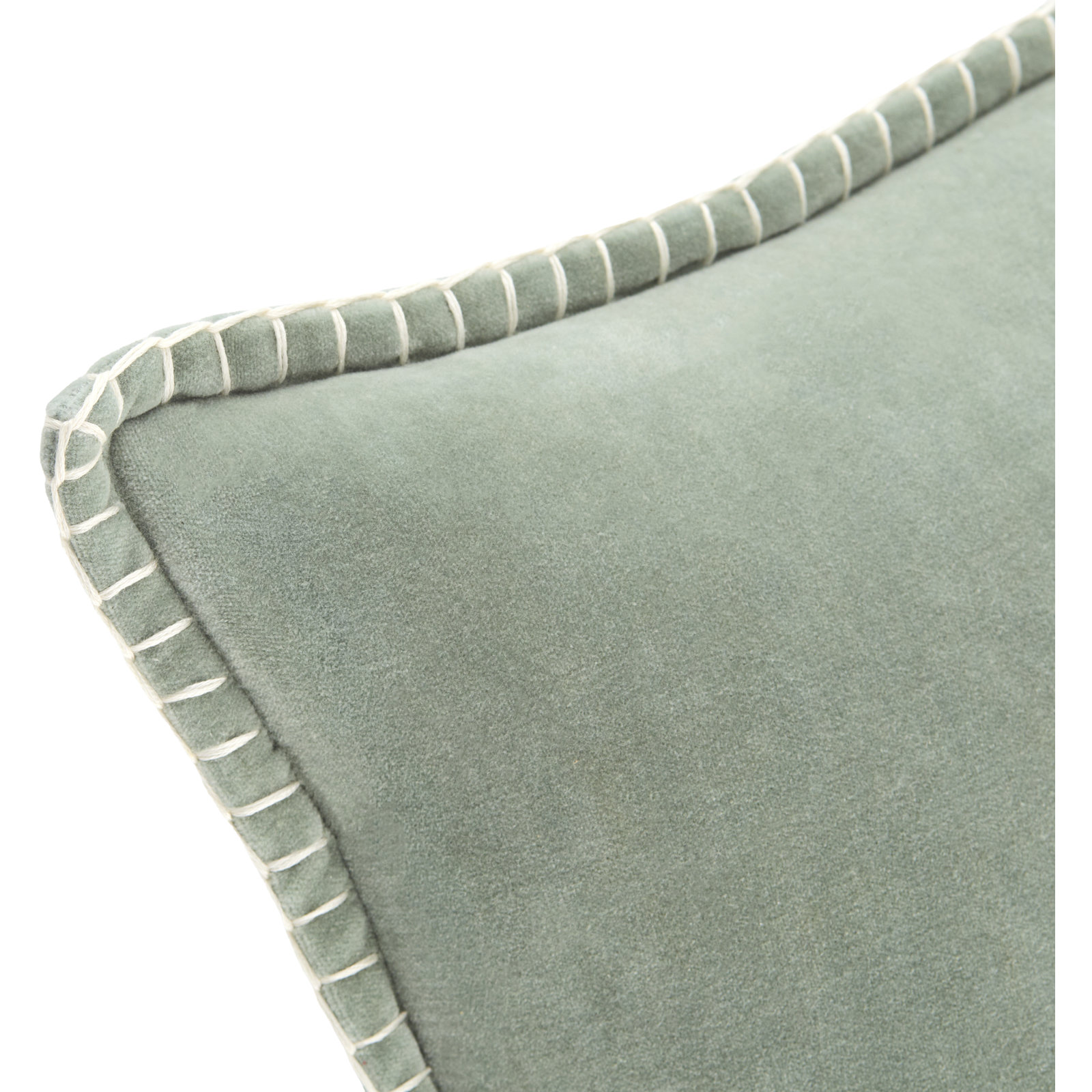 Montrose Cotton Pillow Cover, Green, Square 22", Duck Down
