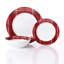 Waterside 12pc Porcelain Burgundy Tartan Dinner Set