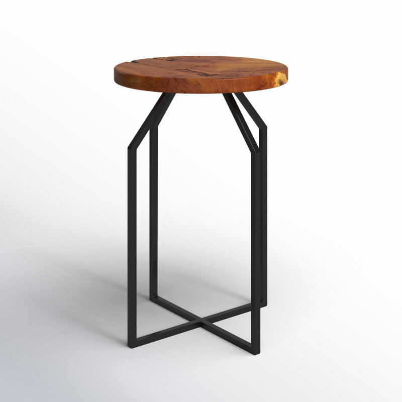 Solid Wood Top End Table