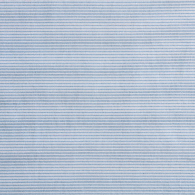 Bradford 200 Thread Count Breathable Cotton Percale Sheet Set, Full Sheet Set with 2 Pillowcases, Penny Pinstripe Blue