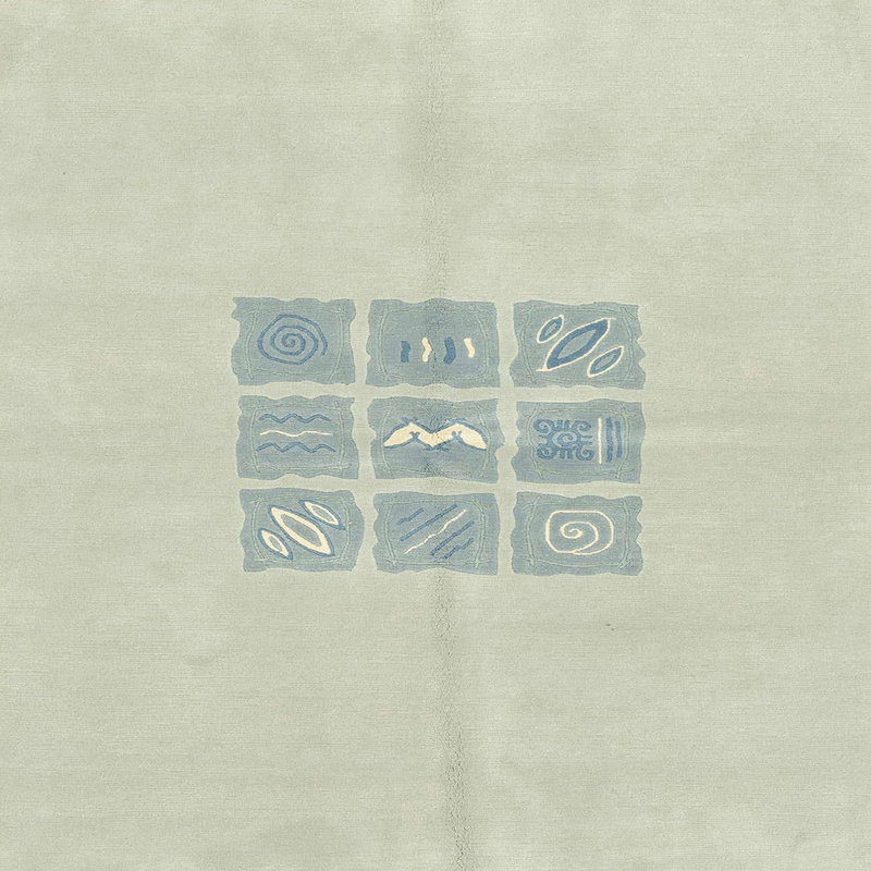 Tapis abstrait moderne 3088, Carré 7 pi