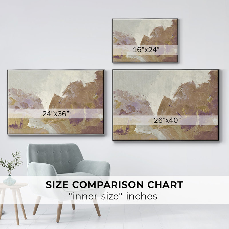 " Fall Clearing Variation 2 ", 17" H x 25" W x 2" D, Silver Floater Framed Canvas