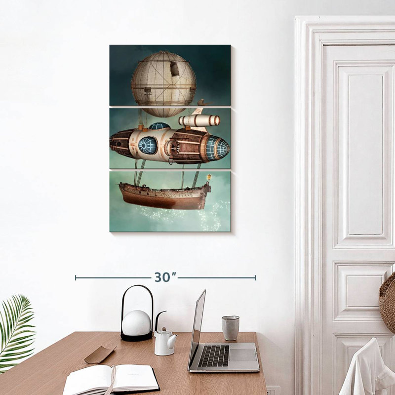 Dirigeable Mehar Steampunk, H 32 po x l 20 po