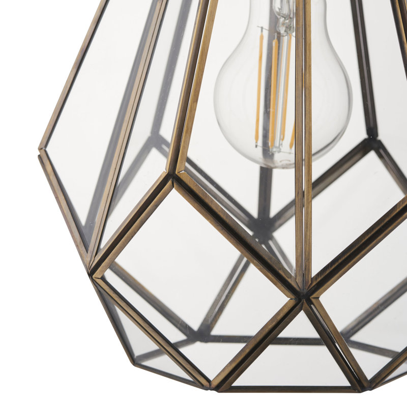 1 - Light Antique Brass Plate Pendant