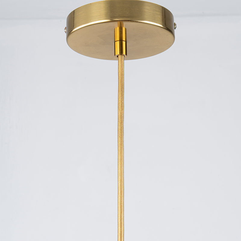 1 - Light Cone Pendant, Brown, Gold
