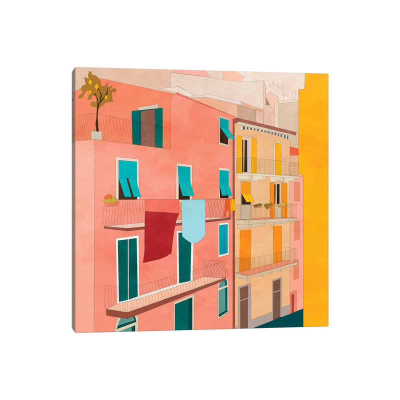 Italy Streetview 1 Piece Wrapped Canvas Painting