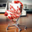 Jolies fleurs de coquelicot sur fond blanc - coussin à imprimé floral-29892291-29892294