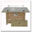 43" Propane Gas Fire Pit Table, 60000 BTU Rectangular Open Weave Wicker Fire Pit with Glass Wind Guard for Outside Patio Deck Garden Backyard-1382429446