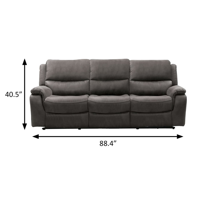 Canapé transitionnel l 88,4 po, gris foncé, 88.4, Gris foncé