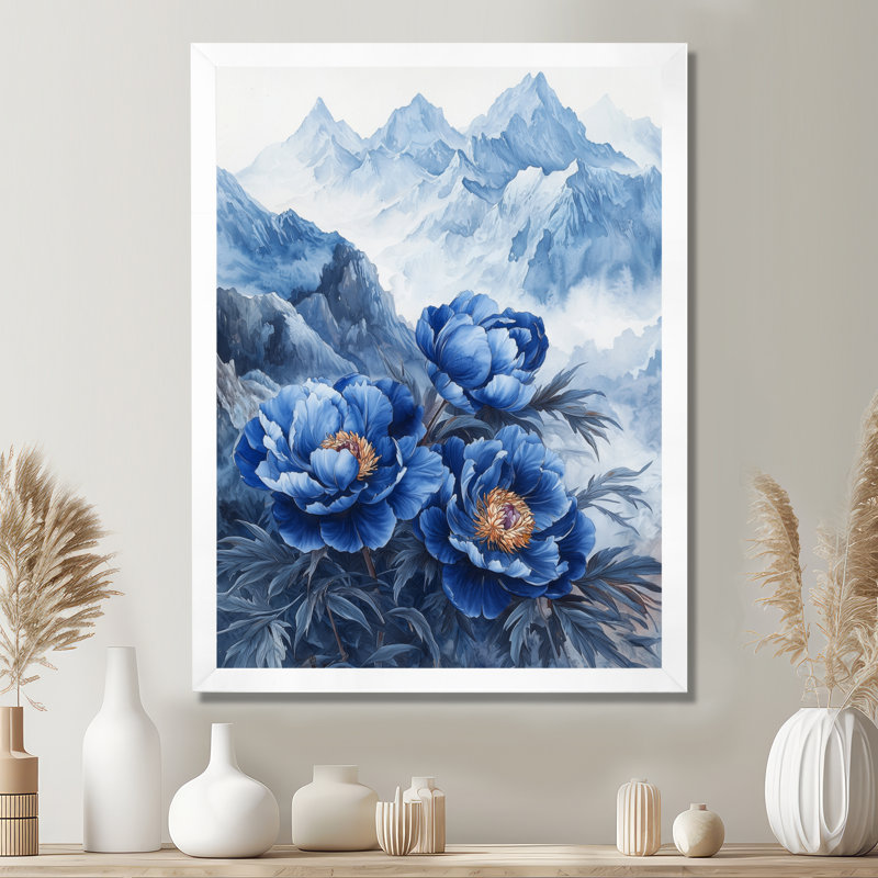 Bartle - Floral Canvas Prints, H 44 po x l 34 po, Reproduction encadrée d'une seule photo, Blanc