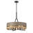 4 - Light Dimmable Wagon Wheel Chandelier