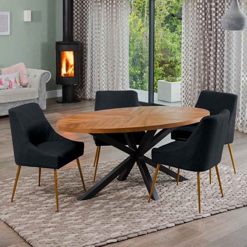 Soderquist 4 - Person Dining Set, Black