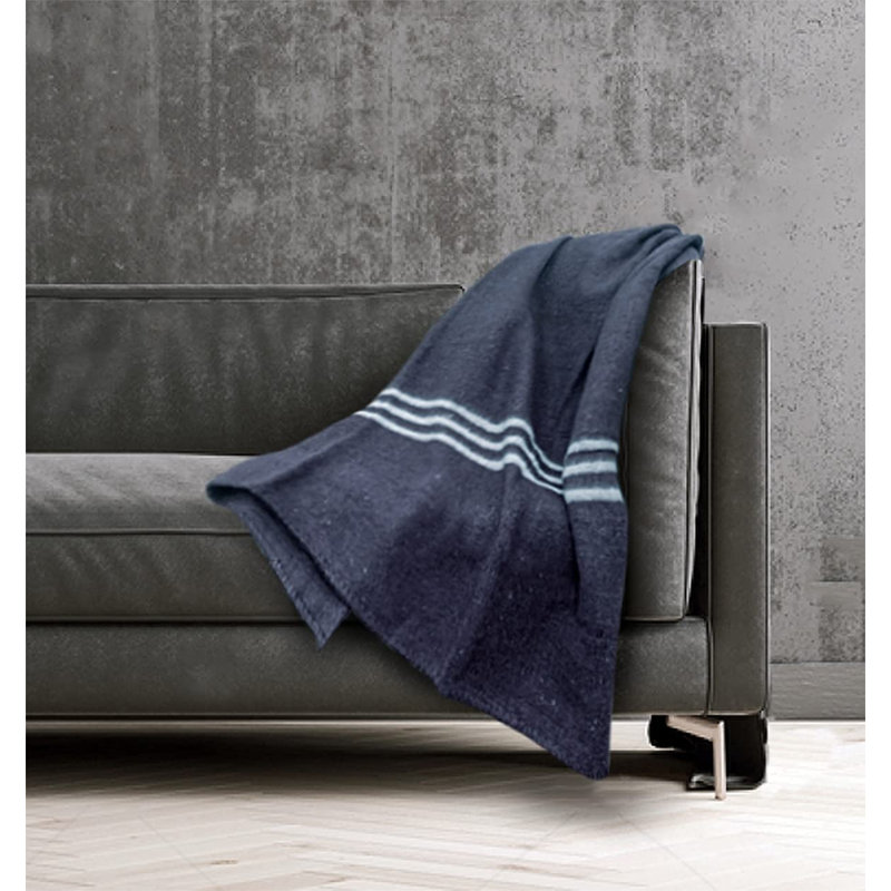 Plain Weave / Muslin Throw Blanket, Navy