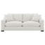Canapé 2 places Shanice avec 2 coussins rembourrés de mousse beige sable 90