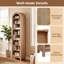 Bibliothèque cintrée de 180 cm de haut, tablette à 8 niveaux, meuble de rangement autoportant pour bureau à domicile-738861244