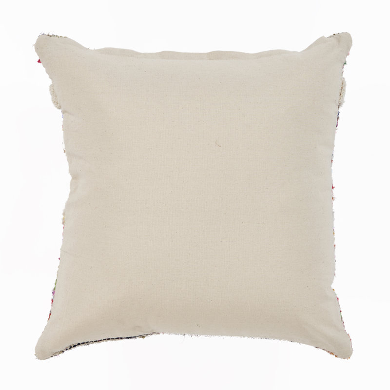 Amara 18" Multicolor Embroidered Cotton Throw Pillow Set