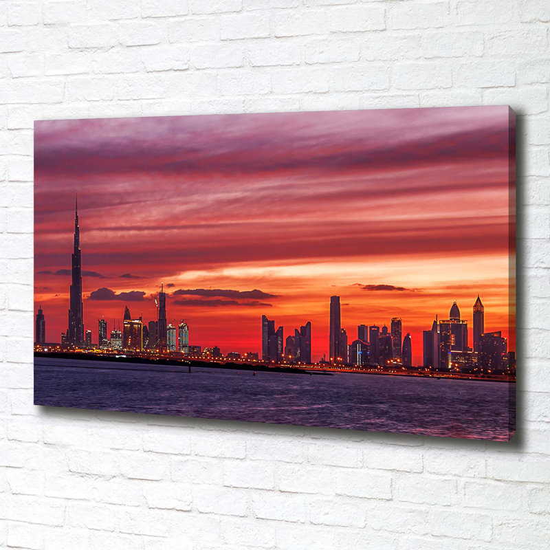 Sunset Dubai - Wrapped Canvas Print