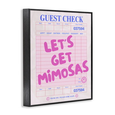  «Let's Get Mimosas Check», estampe numérique encadrée par House of Lulu