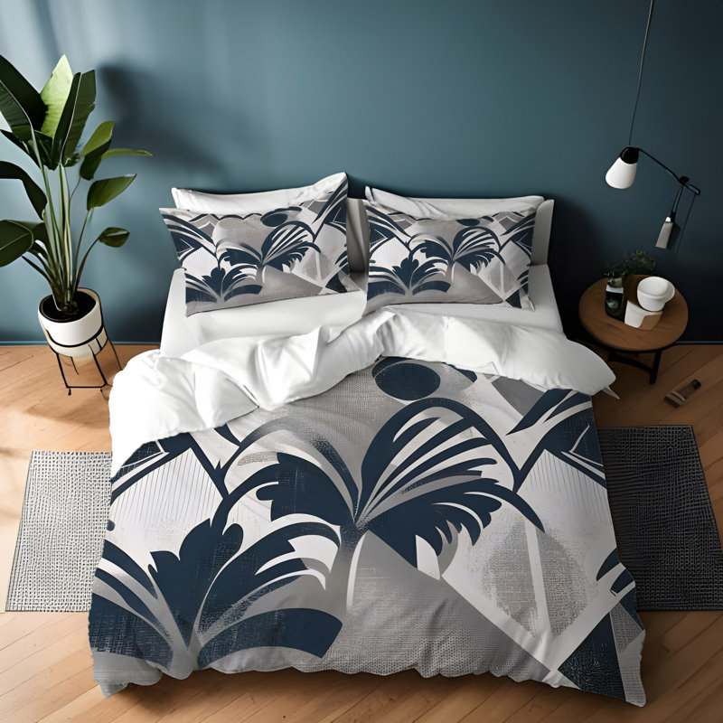 Polyester Abstract Duvet Cover, Twin Duvet Cover + 1 Queen Sham