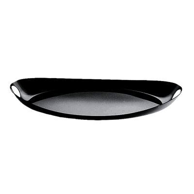 Tendence Oval Tray with Fretworked Handles 15.75" - 1 Piece - Black Gold