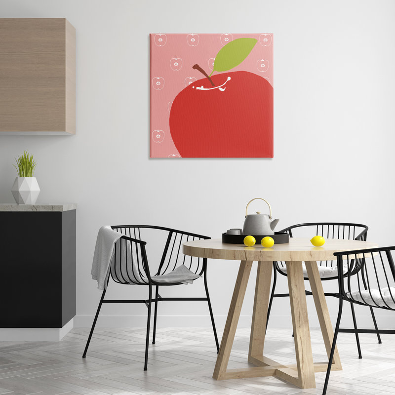  «Bright Apple Fruit», art mural sur toile par Daniela Santiago, H 30 po x l 30 po