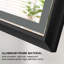 Miroir de salle de bain à cadre mural en aluminium noir mat-1832930163