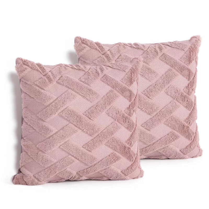 Collantes 18'' Throw Pillow Cover, Pink