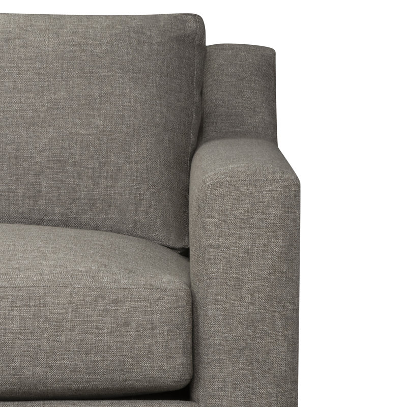 Canapé modulaire 2 pièces Rhodes, Orienté vers la gauche, Tissage natté gris anthracite Drusky Sustain®