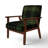 'Fetullah Green And Orange Checked Tartan - Upholstered Patterned Accent Arm Chair-690496929-690496928