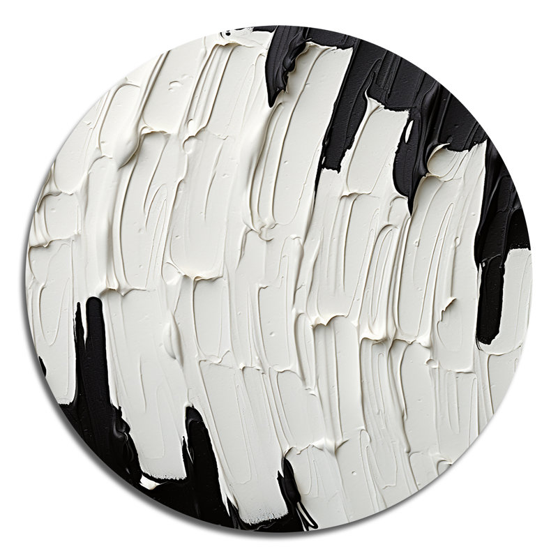 Chrystina - Art abstrait rond en métal, H 29 po x l 29 po x P 1 po